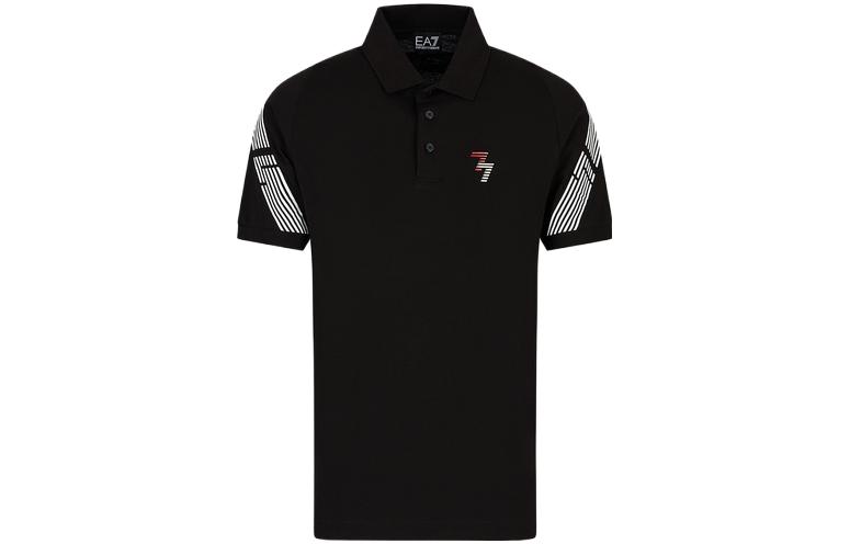 

EMPORIO ARMANI Поло EA7 SS23 мужское черное, Черный, EMPORIO ARMANI Поло EA7 SS23 мужское черное