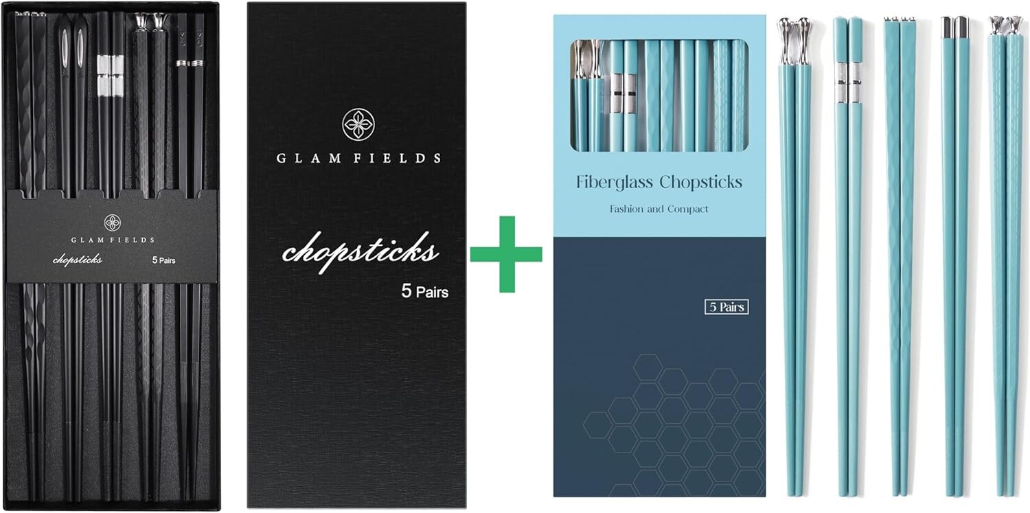 

GLAMFIELDS 10 пар палочек для еды премиум-класса