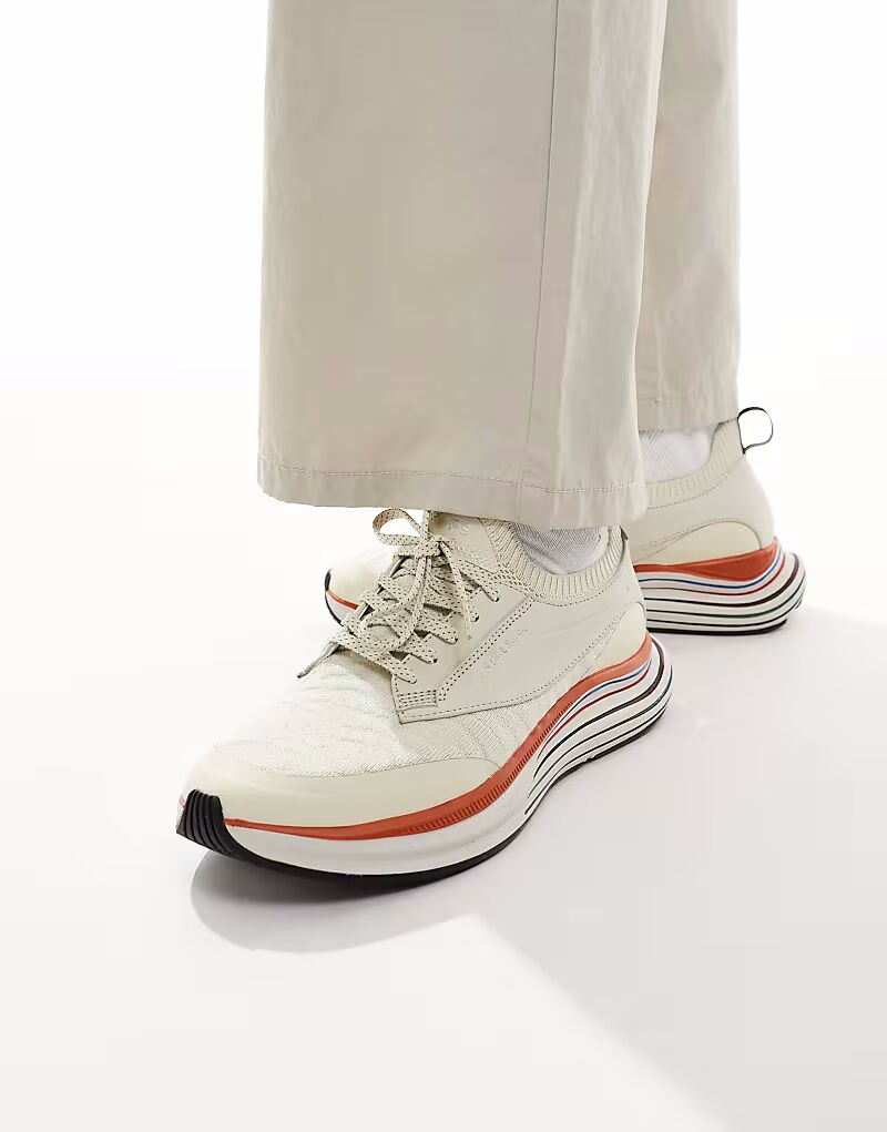 

Массивные кроссовки Paul Smith с логотипом и полосатой подошвой в кремово-белом цвете PS Paul Smith