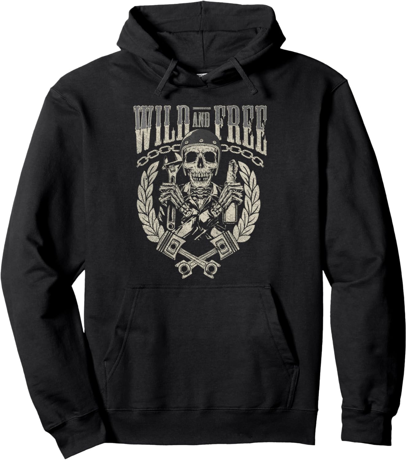 

Подарочная толстовка с изображением черепа для мотоциклистов от Biker Wild Motorcycle Gifts For Bikers Nyc, черный