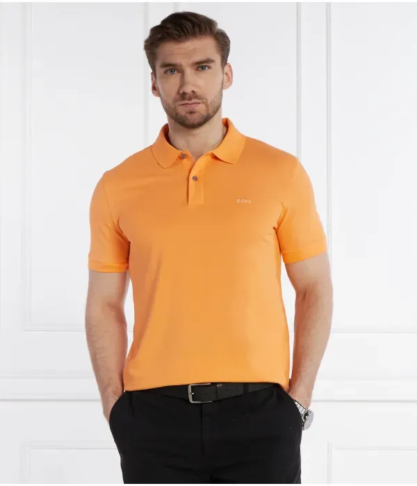 Поло Паллас regular fit Boss, оранжевый — фото 3