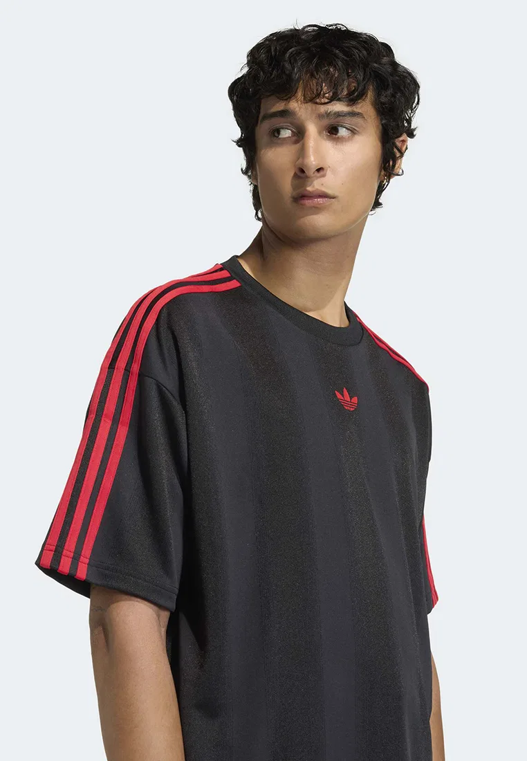Футболка с джаккардовым узором, Adicolor, Adidas, черный — фото 3