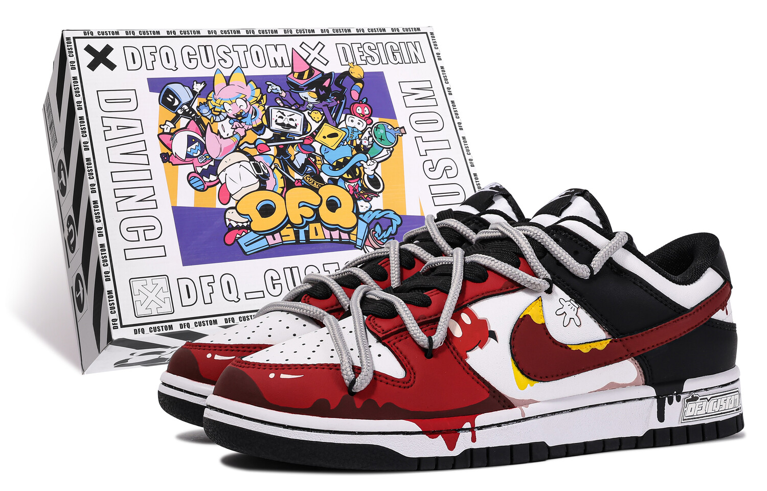

Кроссовки Nike Dunk Skateboard Shoes Women's Low-Top Red White/Black