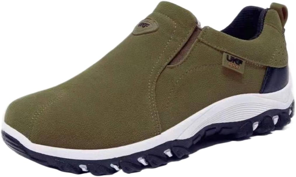 

Мужские ортопедические лоферы на плоской подошве из канвы, удобные, дышащие, нескользящие, для улицы, вождения и прогулок Hhhchpm, зеленый