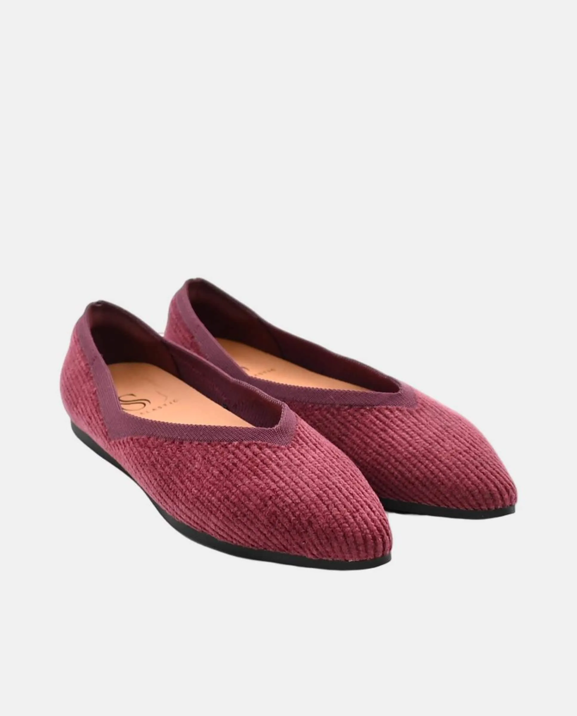 Женские балетки MISS ELASTIC из эластичного материала с гибкой подошвой Miss Elastic, красный гранат — фото 2
