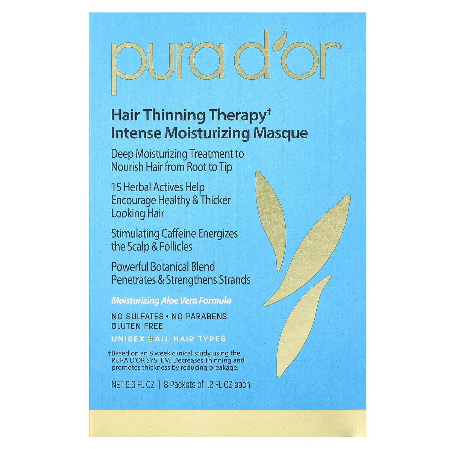 

Маска увлажняющая Pura D'or Hair Thinning Therapy, 8 пакетов