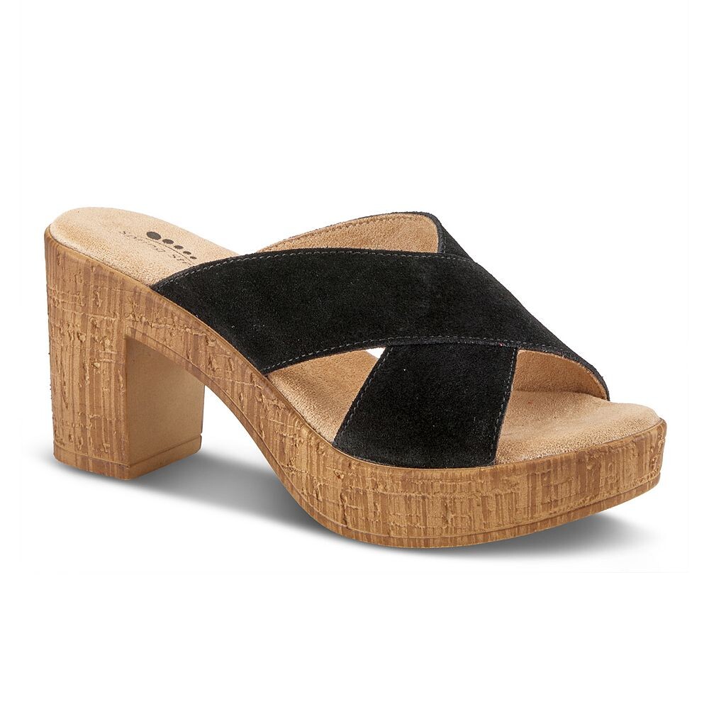 

Женские шлепанцы на каблуке Spring Step Blanchar, цвет Black Suede