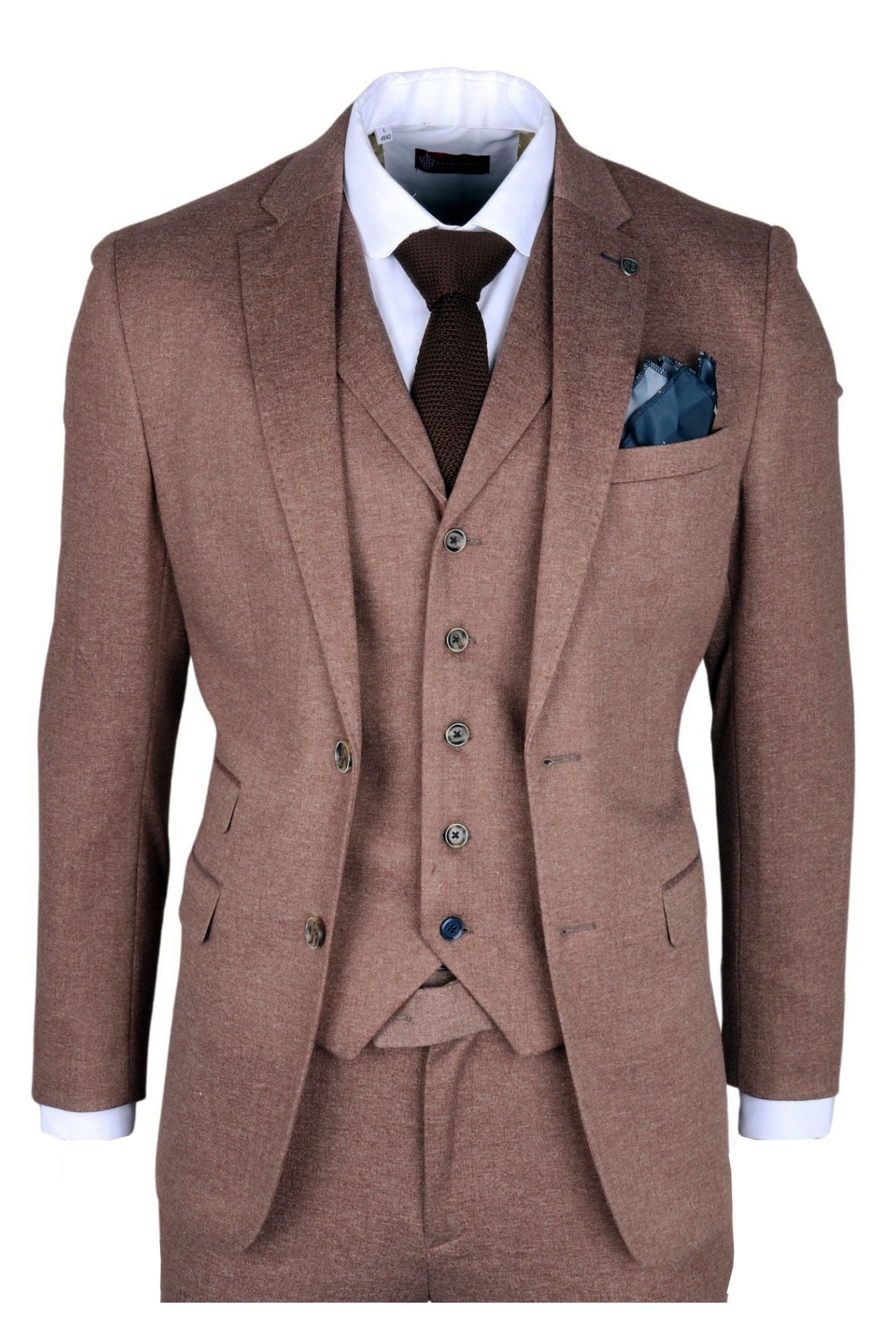 

Костюм-тройка Nathan Slim Fit Robert Simon, коричневый