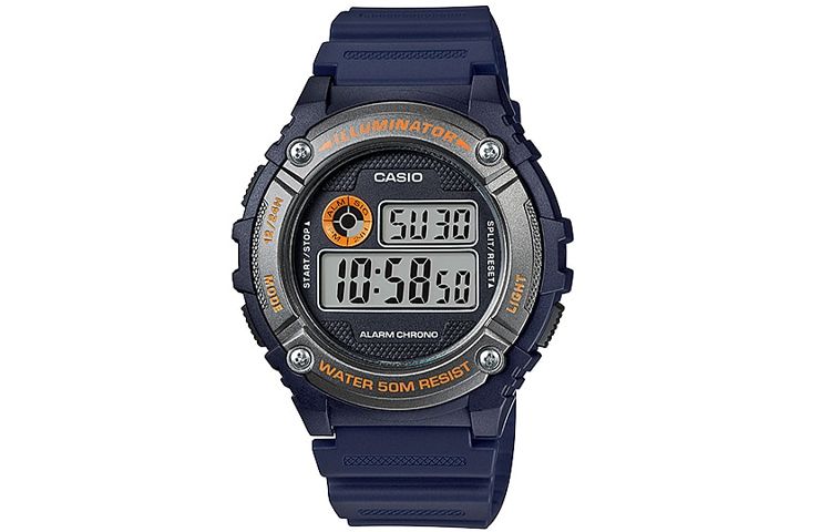 

Мужские молодежные серые часы W-216H-2BVDF CASIO