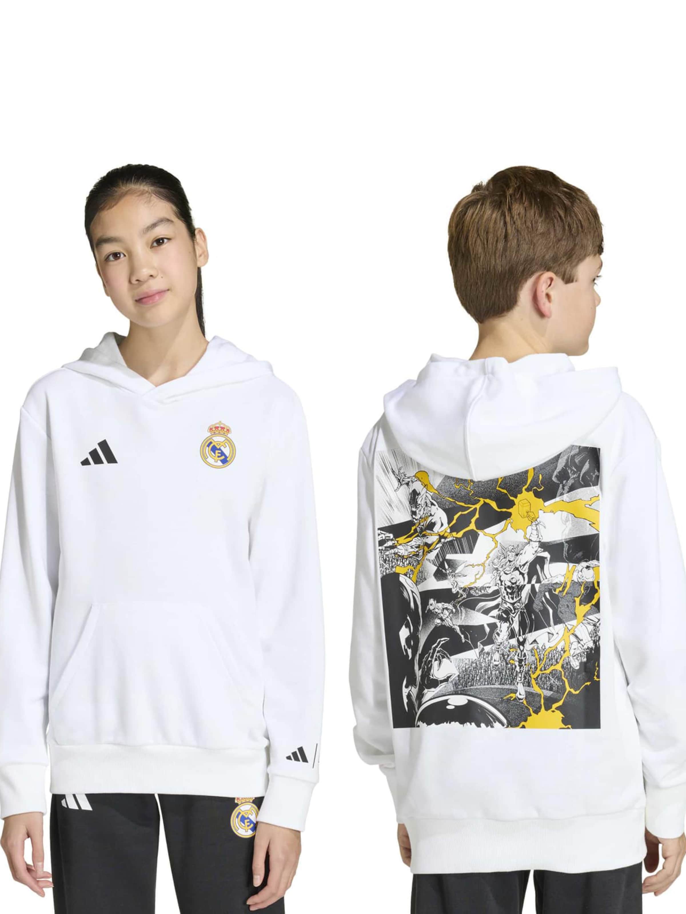 Adidas Performance Спортивная толстовка 'Real Madrid Avengers' в белом цвете — фото 3