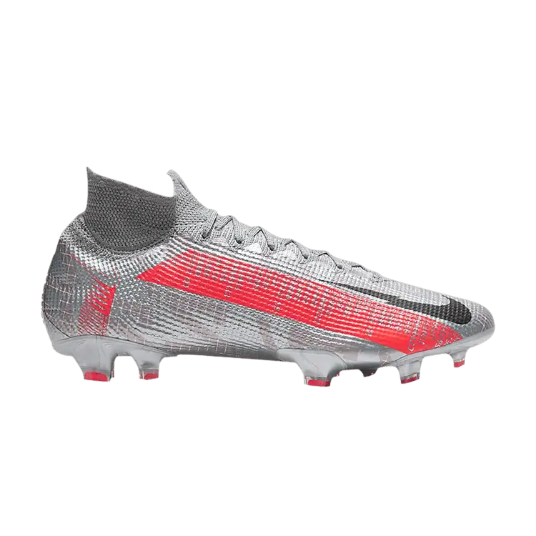 

Бутсы Nike Mercurial Superfly 7 Elite FG 'Metallic Grey Crimson', серебряный