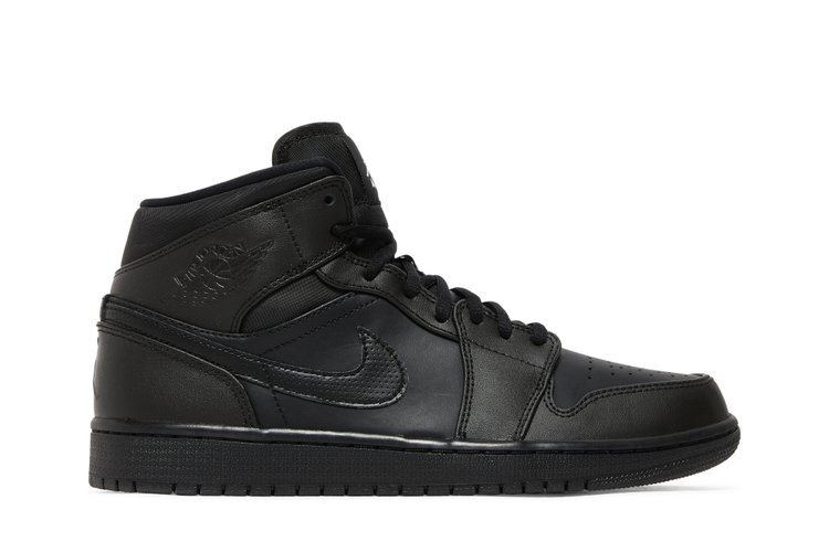 

Кроссовки Air Jordan 1 Mid 'Black White', черный