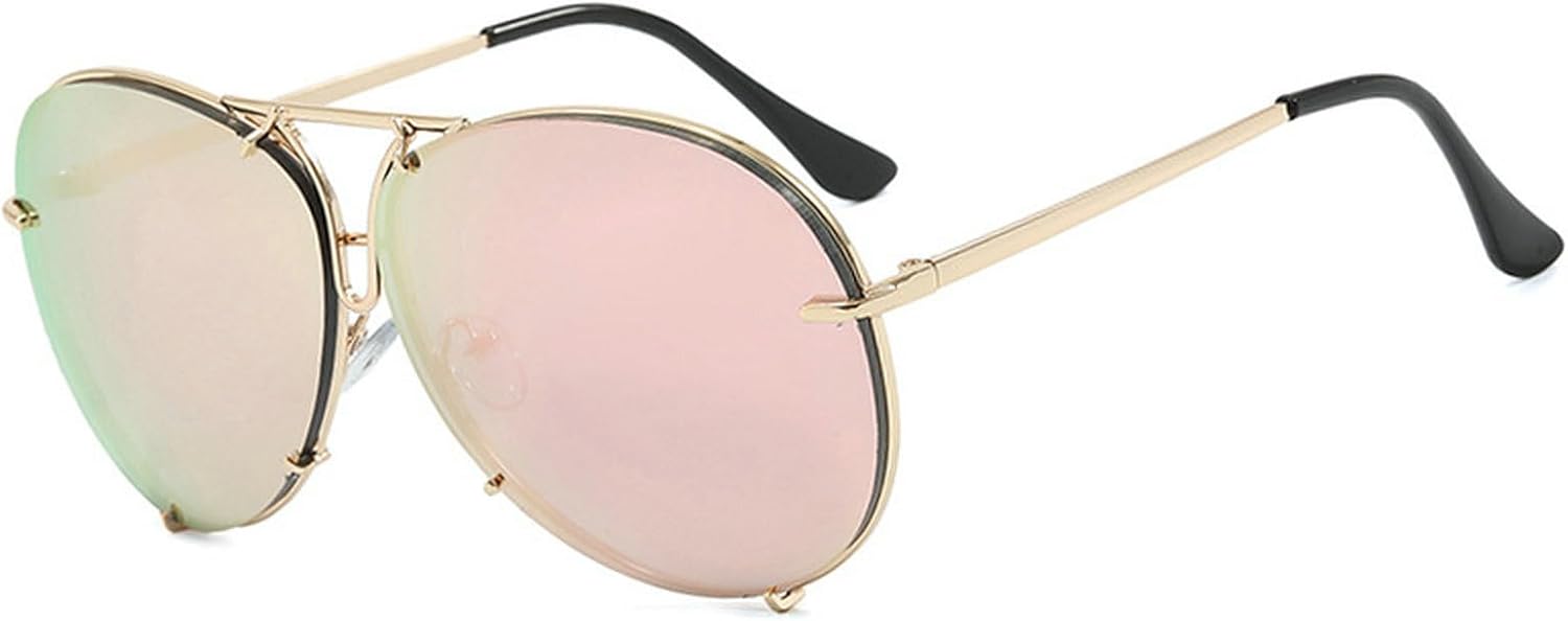 

Солнцезащитные очки-пилот для женщин и мужчин, большие металлические, роскошные, женские, с градиентным переходом цвета, очки с защитой от УФ-излучения UV400 mincl, C16