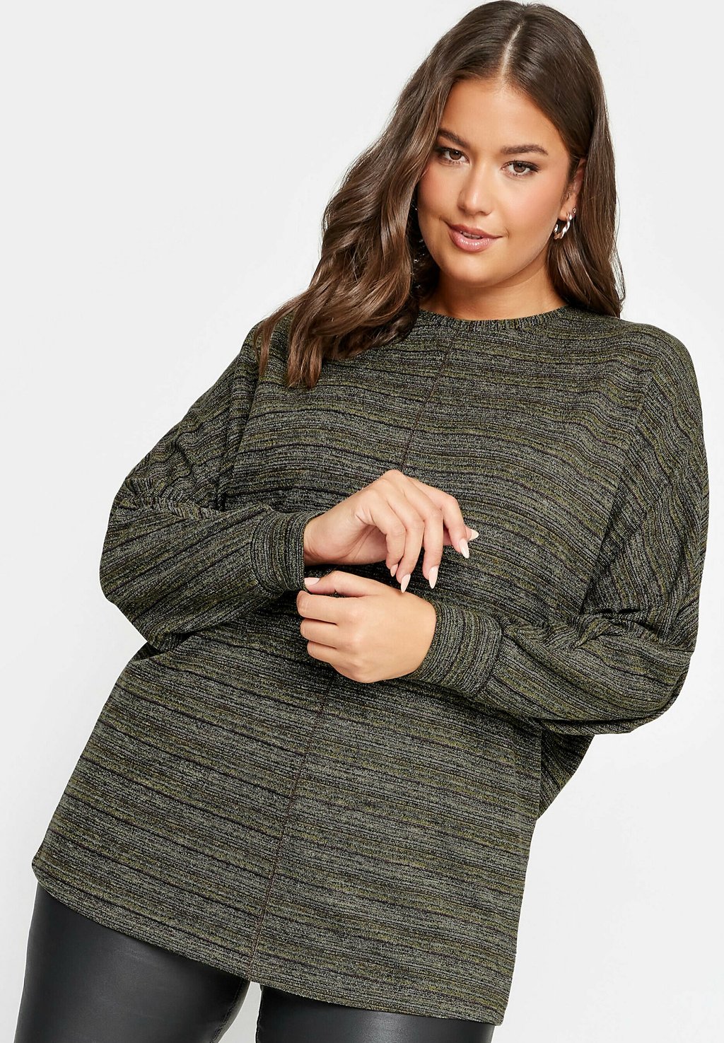 

Джемпер STRIPE Yours Clothing, темно-зеленый