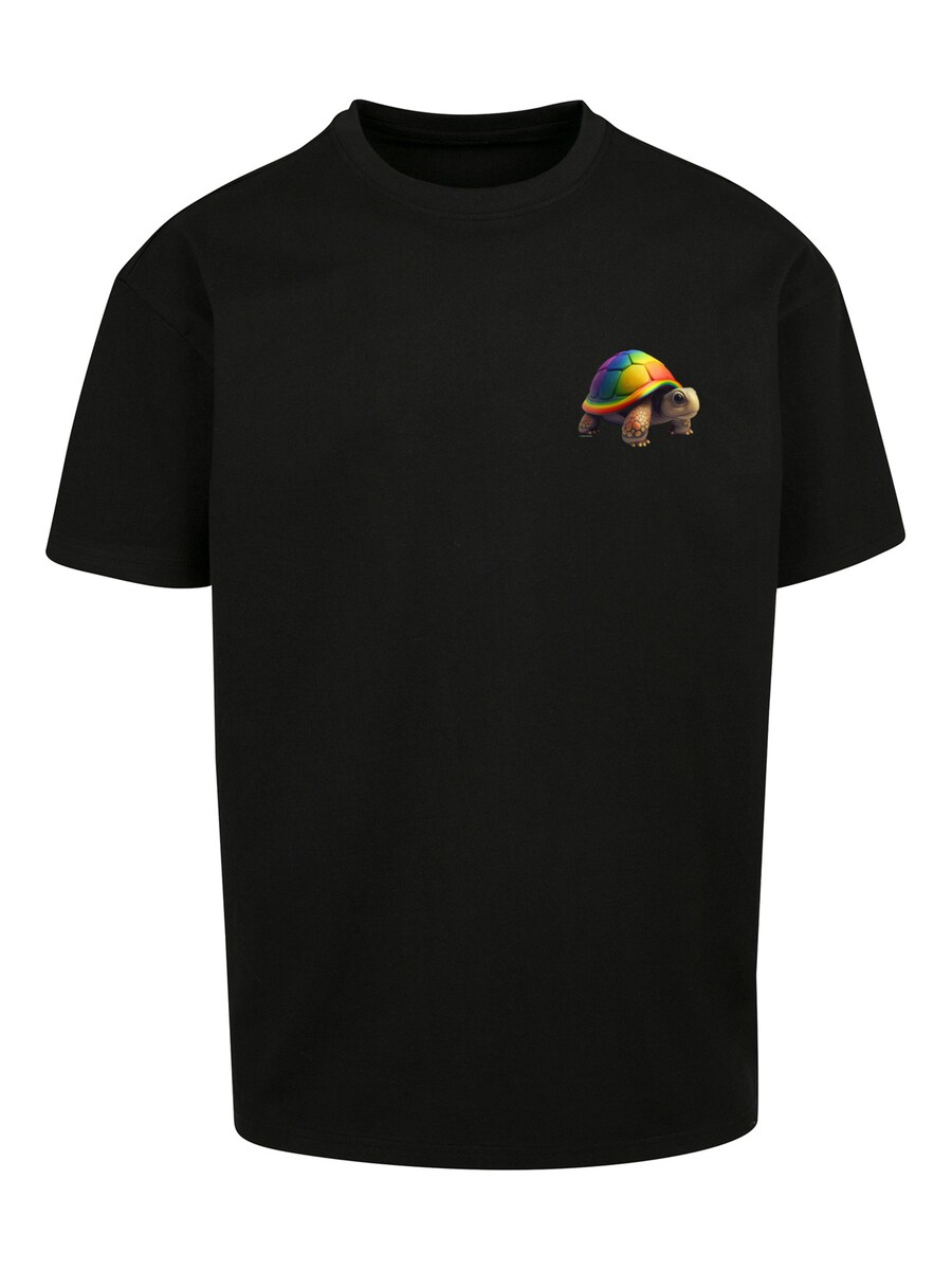 

Рубашка F4NT4STIC Rainbow Turtle, черный