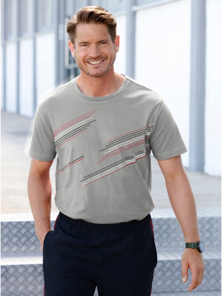 

Sieh an! Повседневная рубашка светло-серого меланжа