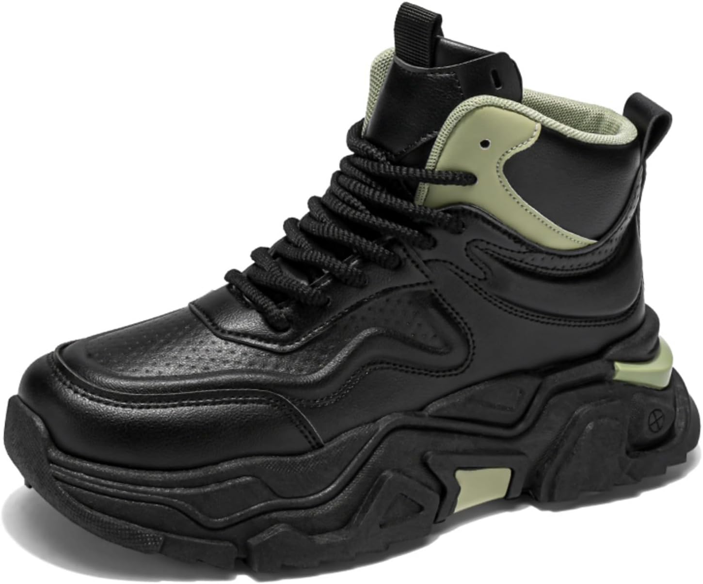 

Мужские кроссовки для повседневной ходьбы Kpdwfms: кроссовки, ориентированные на комфорт. Отлично подходят для ежедневного использования, модные и стильные, черный/зеленый