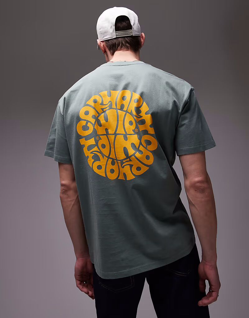 

Футболка Carhartt WIP с джазовым принтом в темно-зеленом цвете