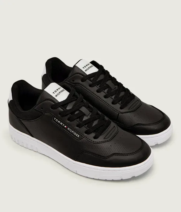 Кожаные кроссовки BASKET CORE LITE LTH Tommy Hilfiger, черный — фото 3