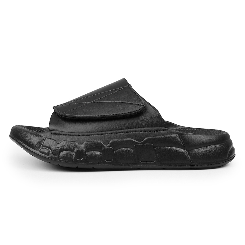 

Мужские тапочки-слайды с тихим шитьем, устойчивые к запахам и истиранию MIIOW, Black