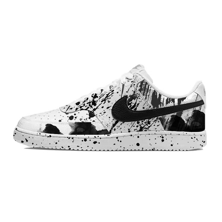 

Кроссовки Nike Court Vision 1 Skateboarding Shoes Men Low-top White/black, черный
