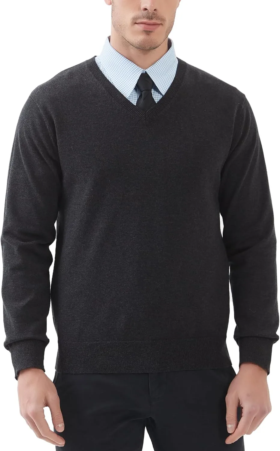 

Мужской свитер Kallspin V-образным вырезом, Regular Fit, из хлопка