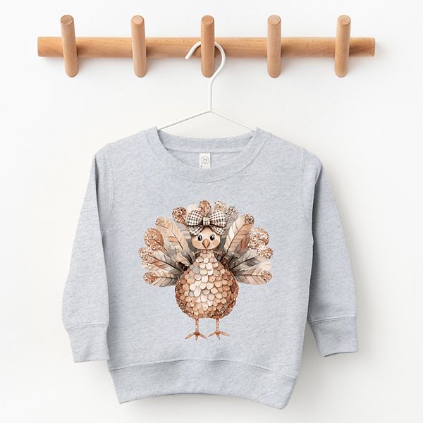Свитшот с принтом Sparkle Turkey для малышей The Juniper Shop, Heather Grey — фото 2