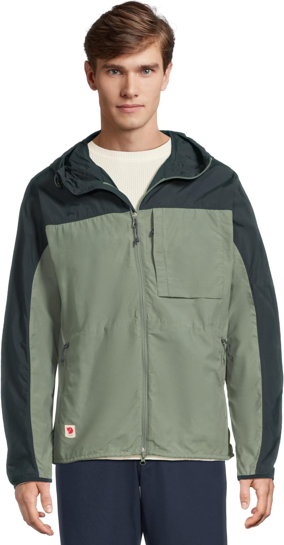 

Куртка Fjällräven High Coast Wind Jacket, цвет Patina Green/Navy