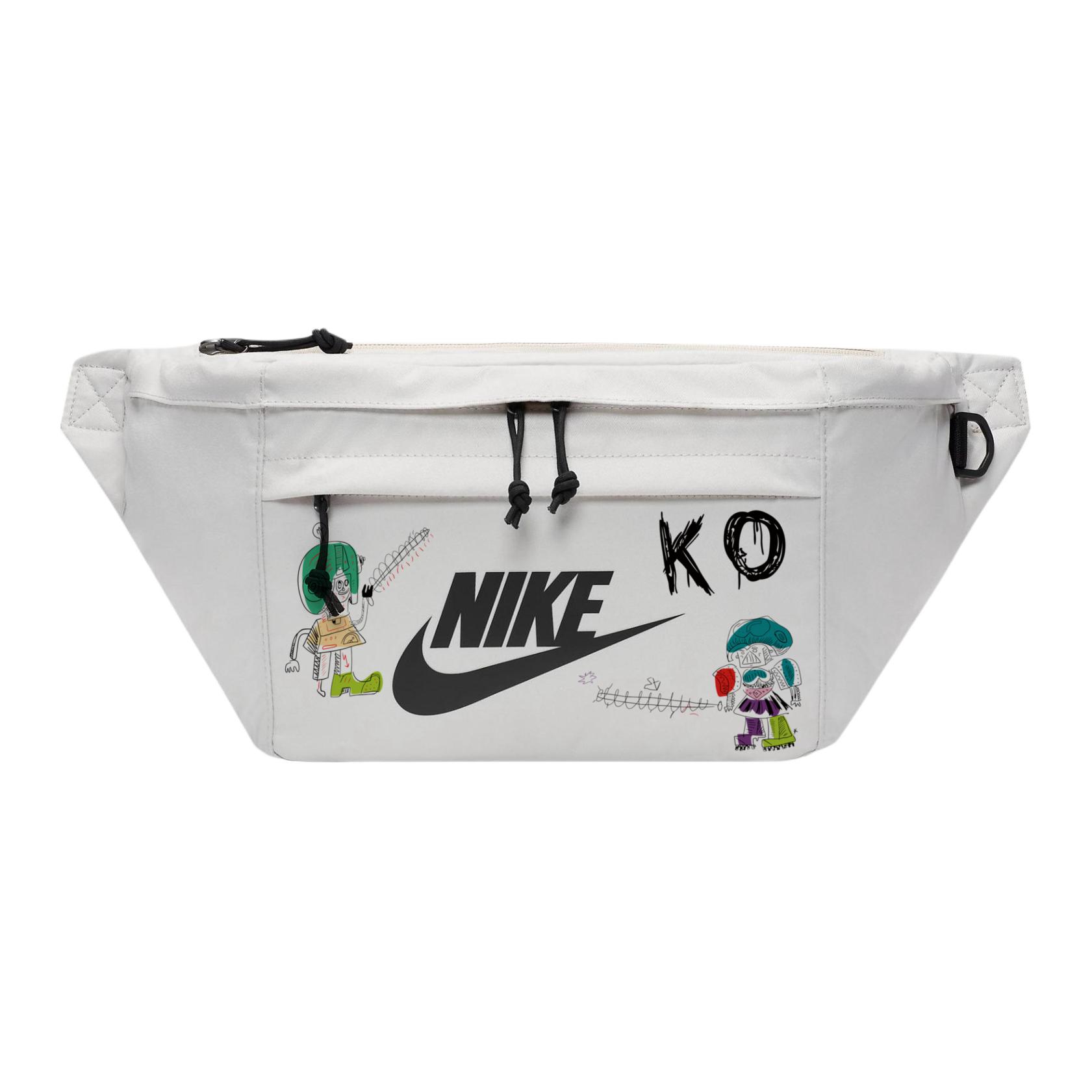 

Nike Тканевая поясная сумка через плечо кроссбоди на плечо унисекс светло-бежевая, KO
