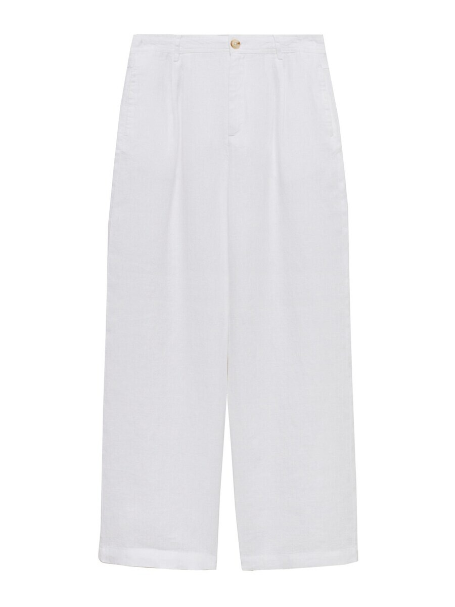 

Брюки со складками спереди MANGO Loose fit Pleat-Front Pants Maneli, белый