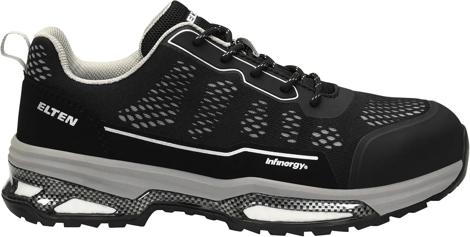 Защитные ботинки ELTEN Corby XXE Black Low ESD S1, для мужчин и женщин, текстиль, стальной защитный носок, легкие, спортивные — фото 2