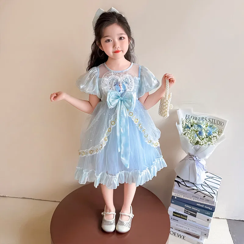 Детское платье для детей 3-7 лет Disney, Blue Dress — фото 3