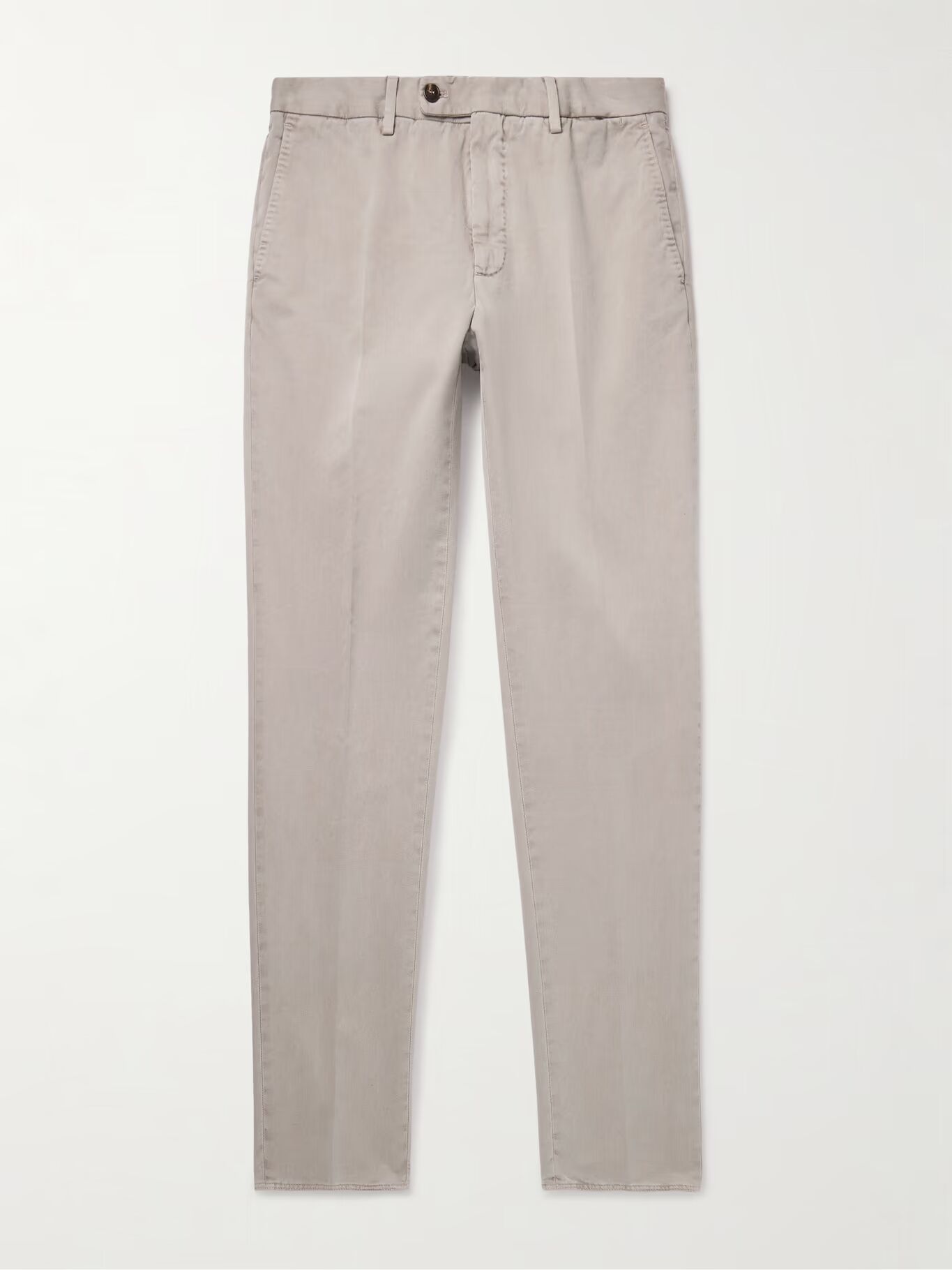 

Узкие зауженные брюки из хлопчатобумажной саржи Venezia 1951 INCOTEX, бежевый