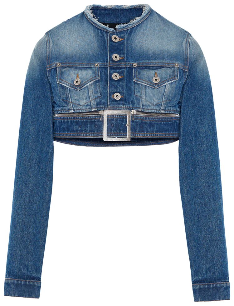 

Куртка Jean Paul Gaultier Super Cropped Jacket 'Vintage Blue', синий