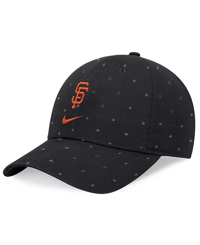 

Мужская черная регулируемая кепка San Francisco Giants Primetime Print Club Nike, черный