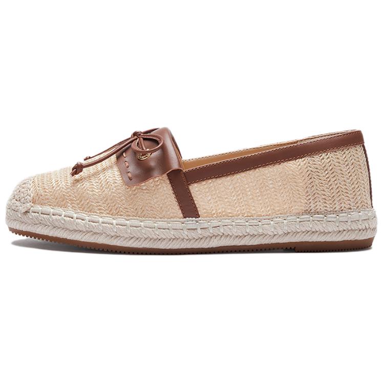 LE SAUNDA Эспадрильи женские, молочный чай, абрикосово-коричневый, BEF/Cream White OWF