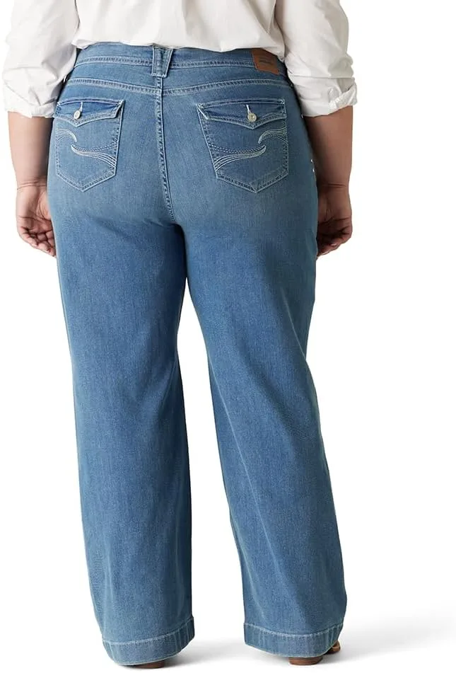Levi's Gold женские брюки true wide leg с карманом на клапане mid-rise stretch denim — фото 2