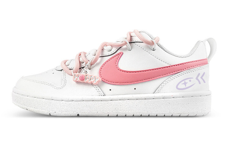 

Кроссовки Nike Court Borough Series Skateboard Shoes Women's Low-Top White Pink