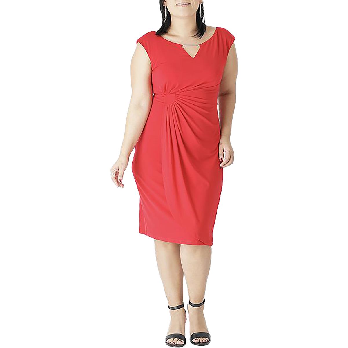 

Женское платье длиной до колена с отделкой Petites для работы Connected Apparel, цвет apple red