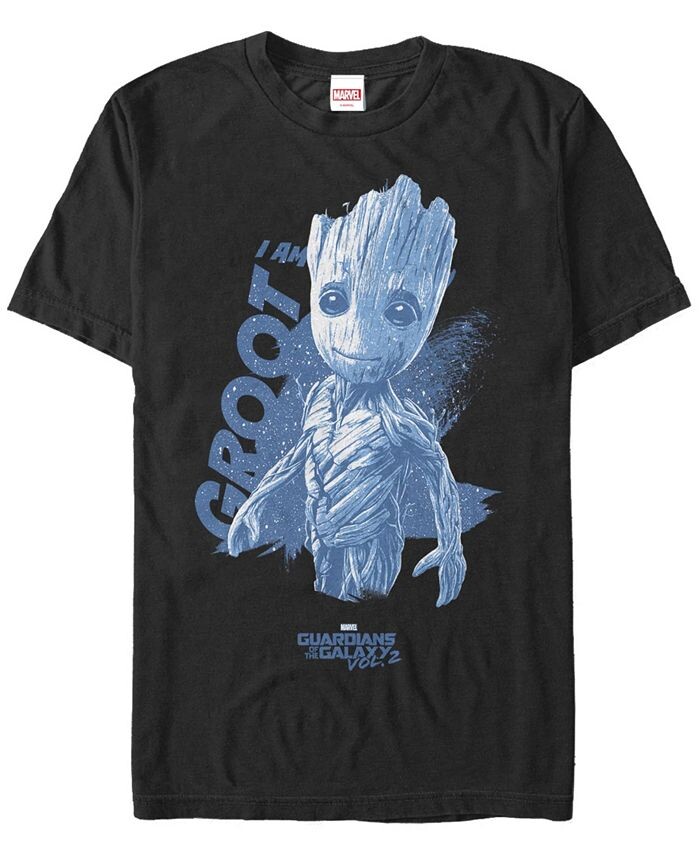 

Мужская футболка с коротким рукавом I Am Groot с круглым вырезом Fifth Sun, черный