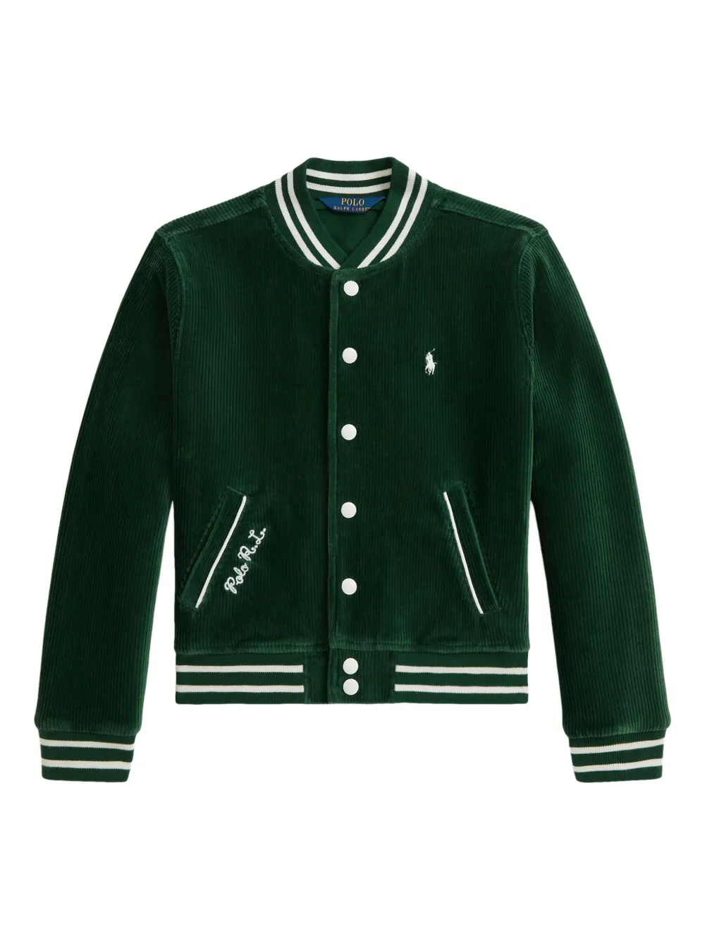 

Вельветовый бомбер POLO RALPH LAUREN KIDS, зеленый