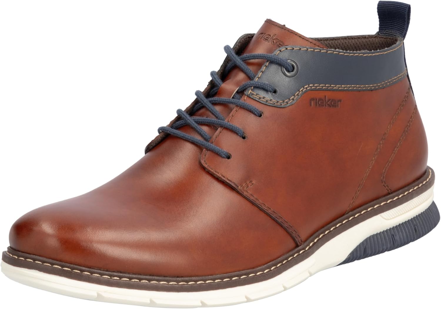 

Мужские классические ботинки Rieker на шнуровке, коричневый