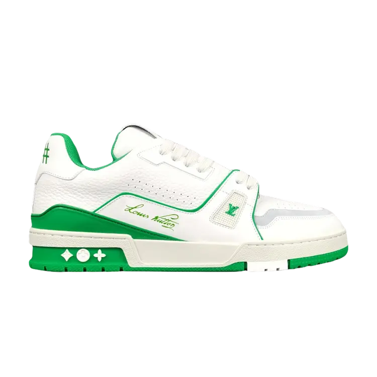 

Кроссовки Louis Vuitton Trainer Low '#54 Signature - White Green', белый