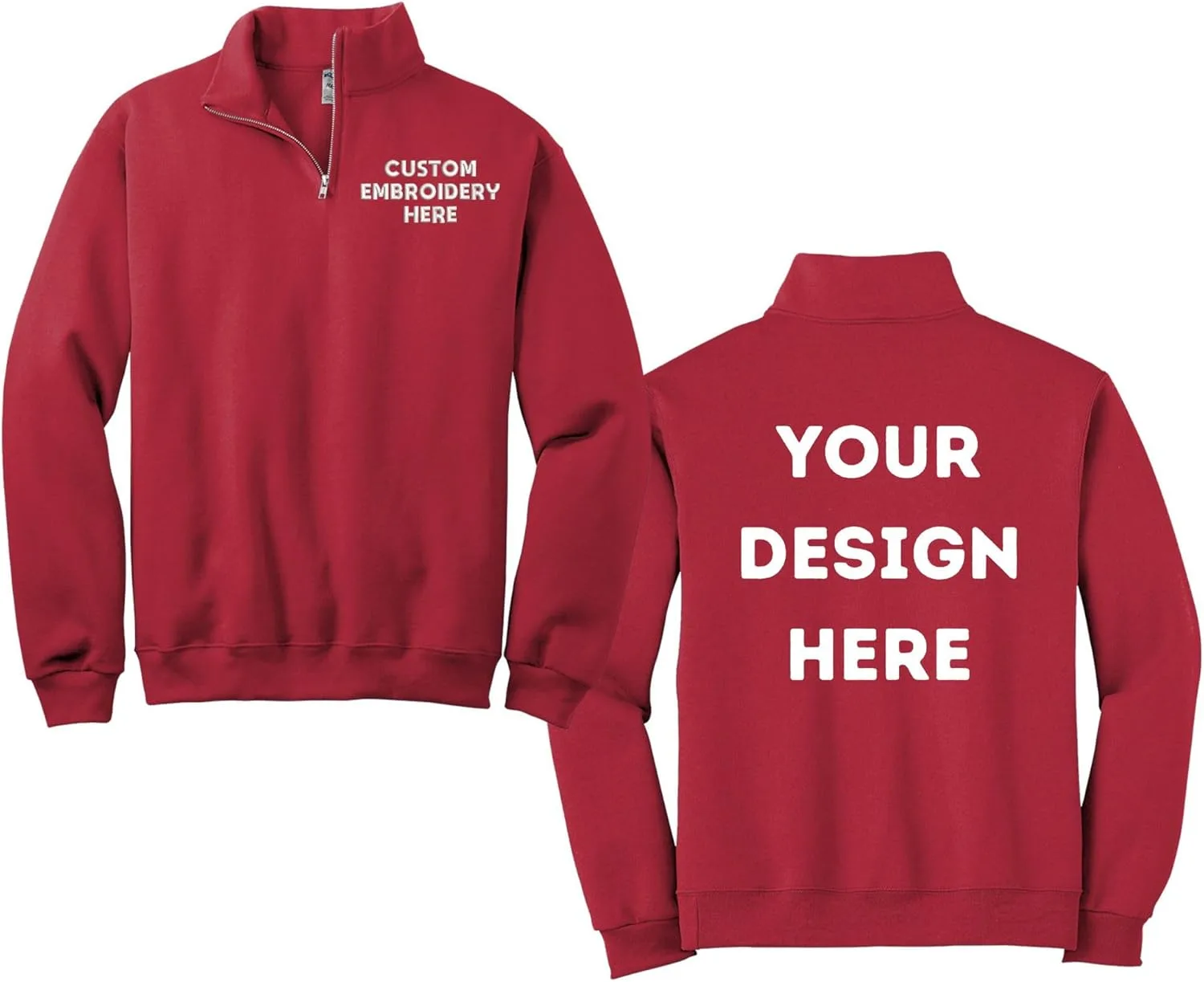 

Кастомизированный свитшот Quarter Zip Pullover, дизайн спереди и сзади, 995M LOGO IMPRESSION