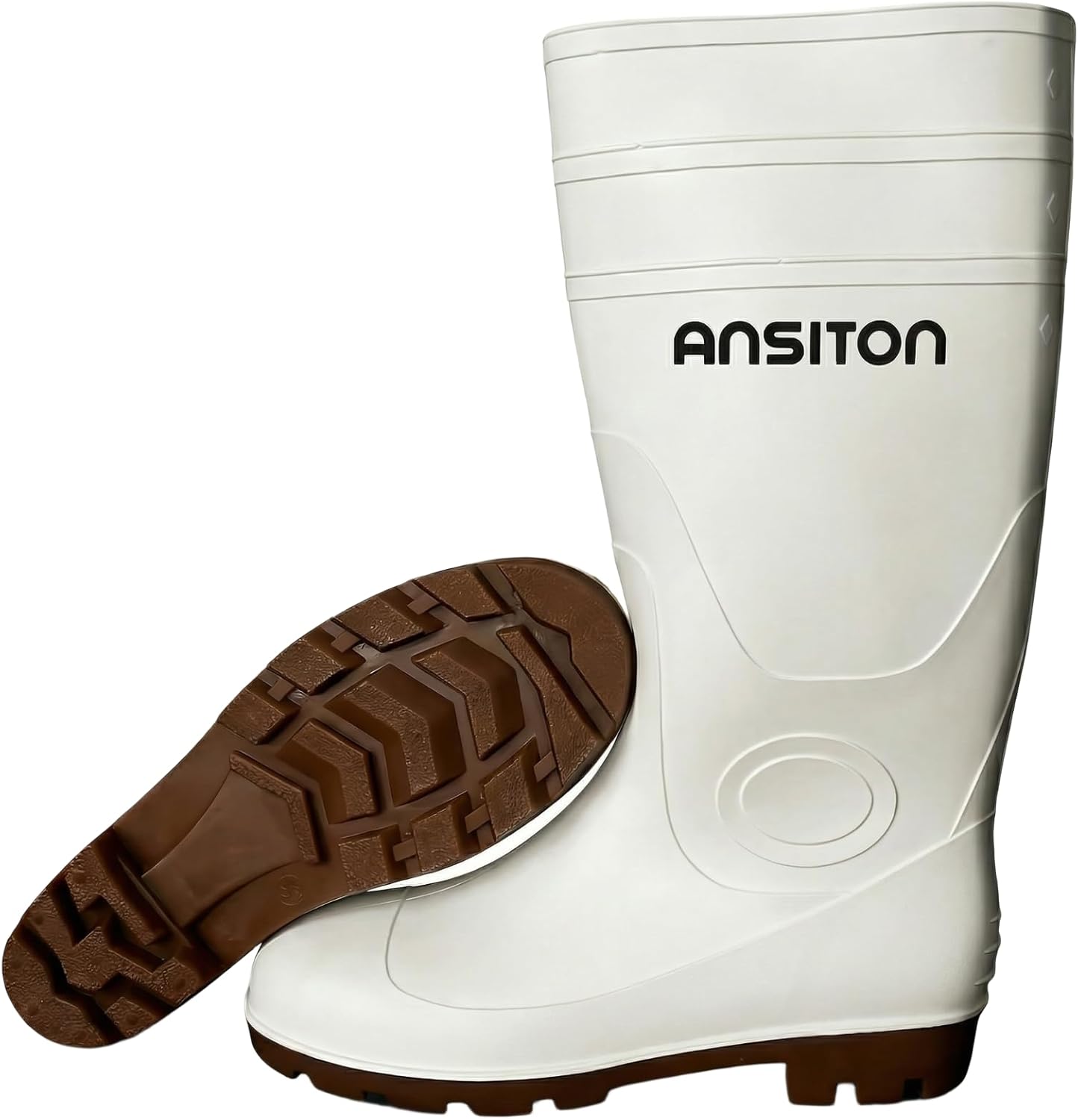 

Мужские резиновые сапоги ANSITON с стальным носком, легкие водонепроницаемые ПВХ сапоги с возможностью подрезки голенища, противоскользящие и маслостойкие, для сельского хозяйства и строительства, белый