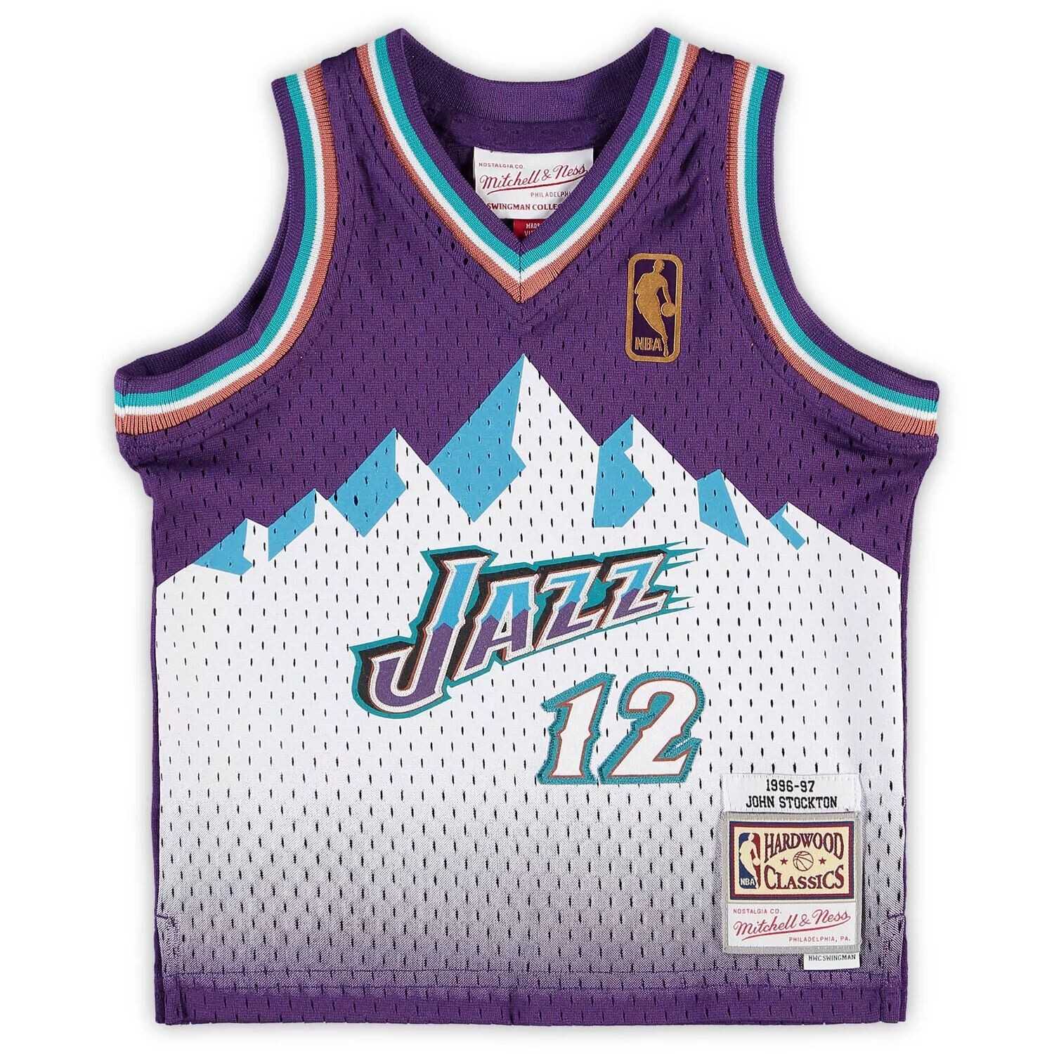 

Джерси Infant Mitchell & Ness John Stockton Purple Utah Jazz 1996/97 Hardwood Classics для пенсионера Unbranded