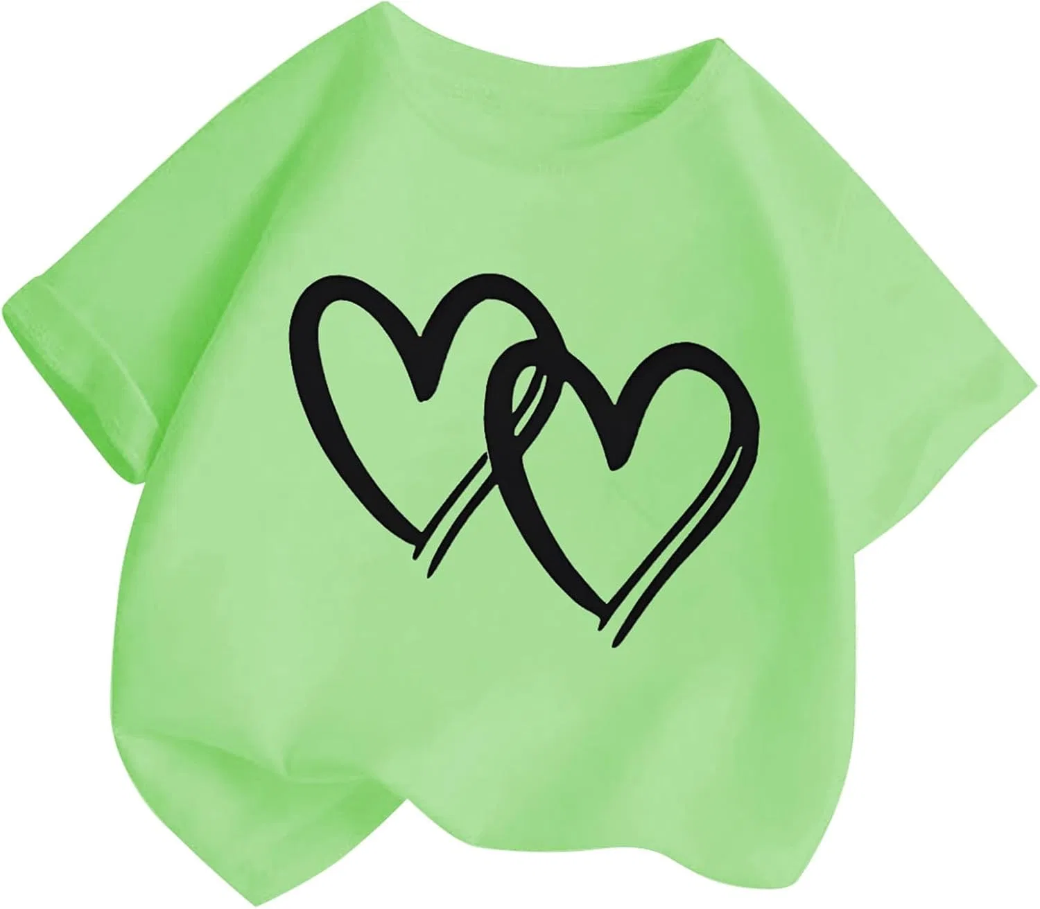 Футболка детская с принтом сердца, Bwaydeg, Light Green — фото 4