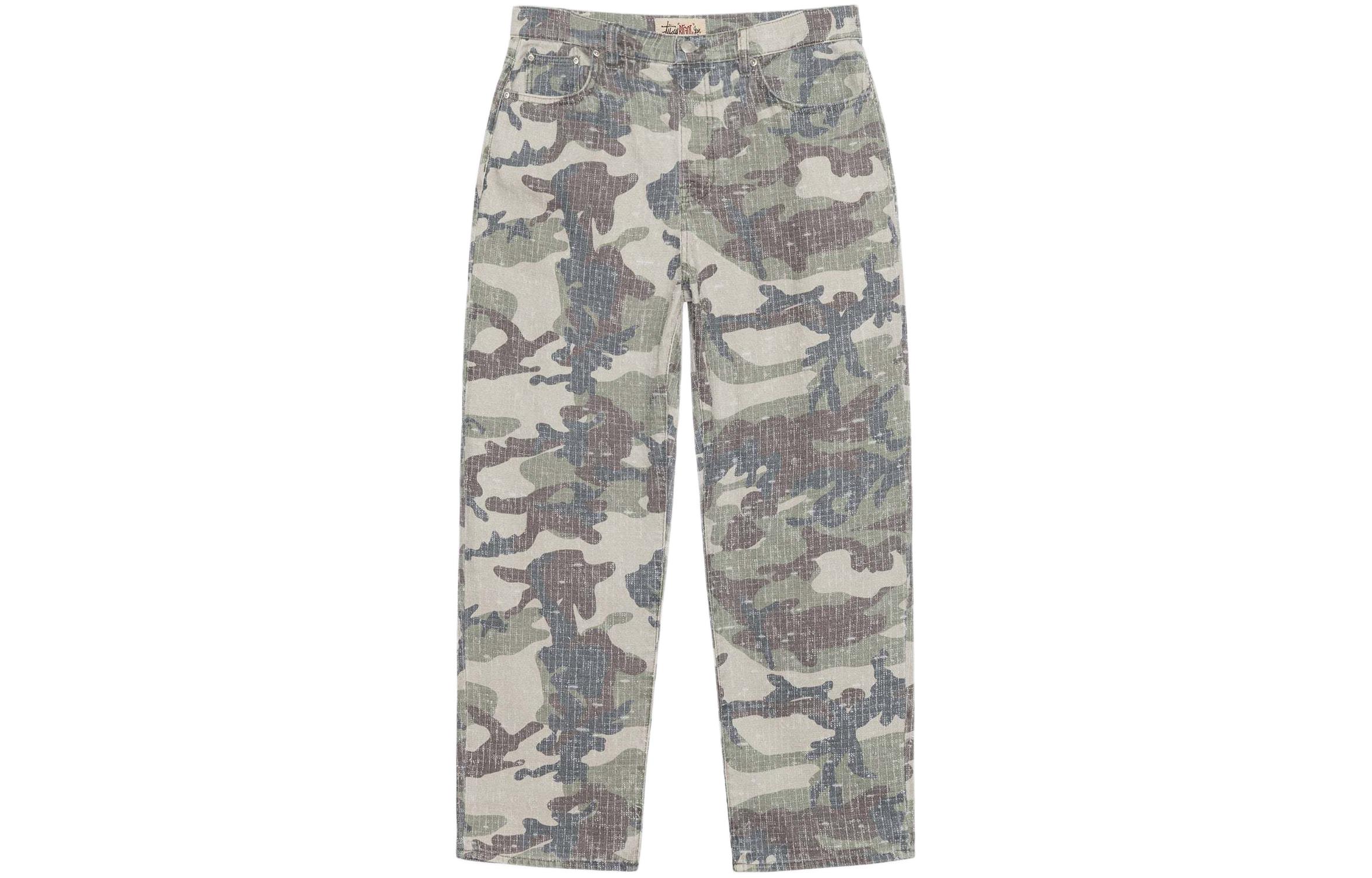 

SS24 Джинсы унисекс Deep Forest Camouflage Stussy, цвет Deep forest camouflage