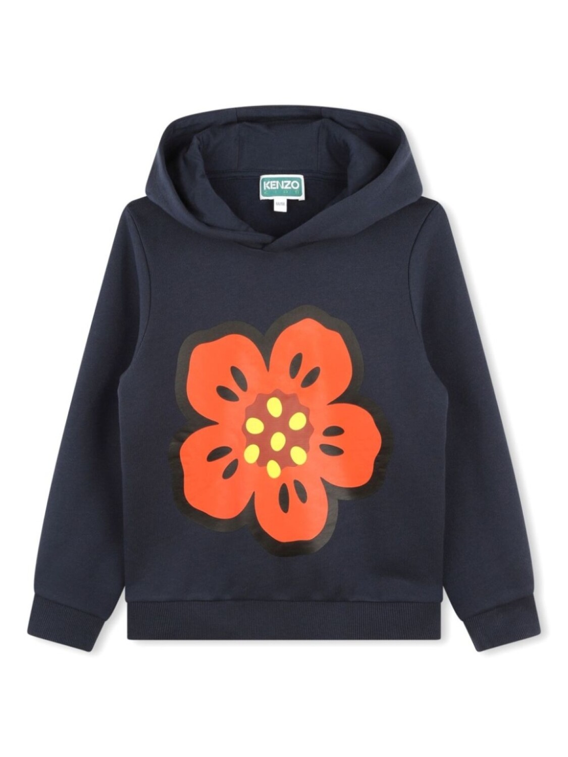 

Kenzo Kids толстовка с капюшоном и цветочным принтом, синий