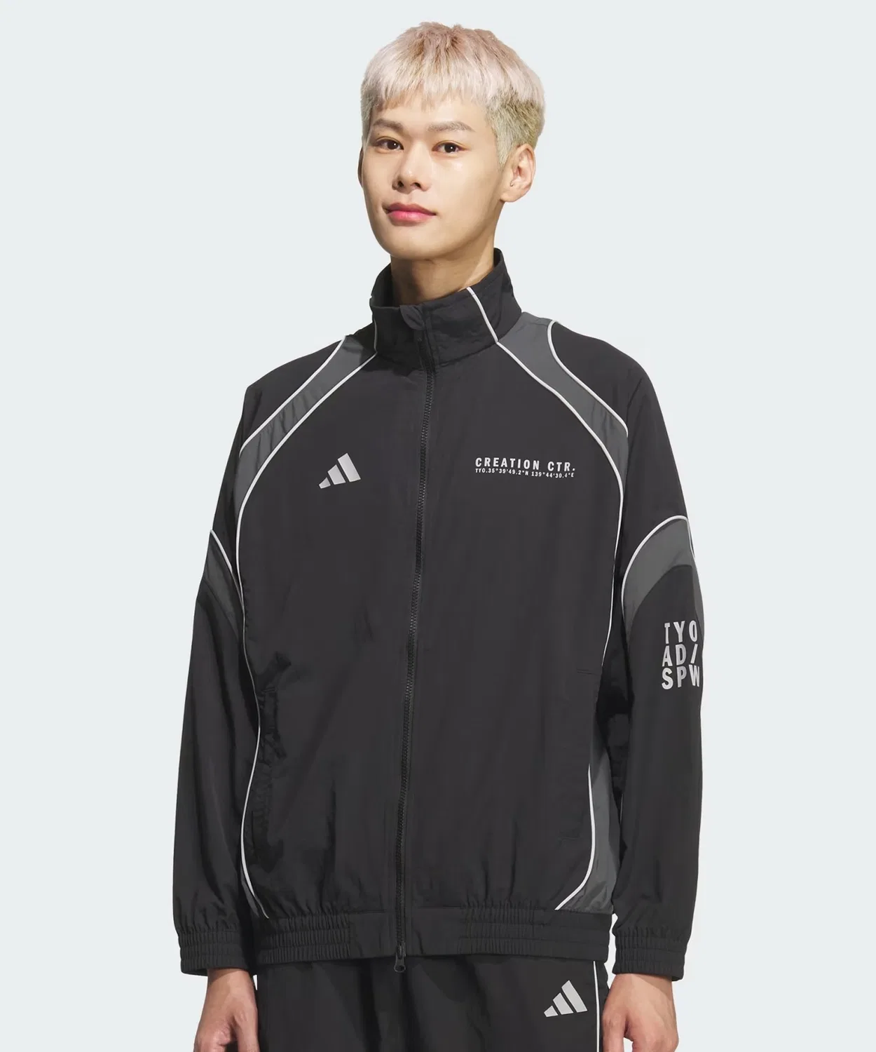 Куртка спортивная adidas BRAND LOVE лёгкая тканая, бежевый — фото 2